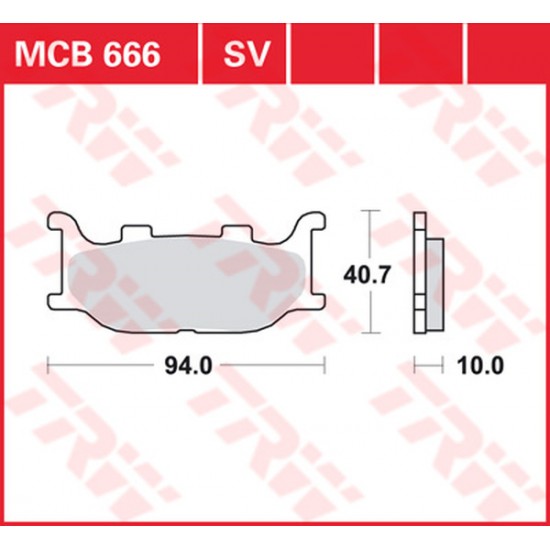 All Round Ceramic Brake Pads BRAKE PAD TRW MCB666