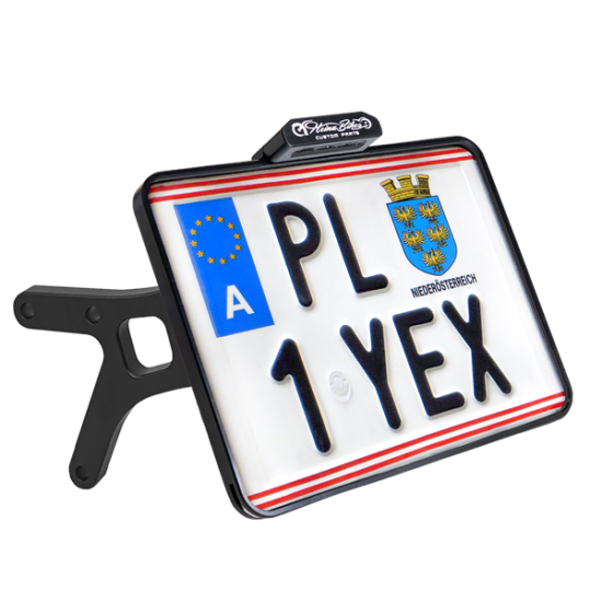 License Plate Side Mounts LIC.PLT. SM W/TL CH AUSTRIA