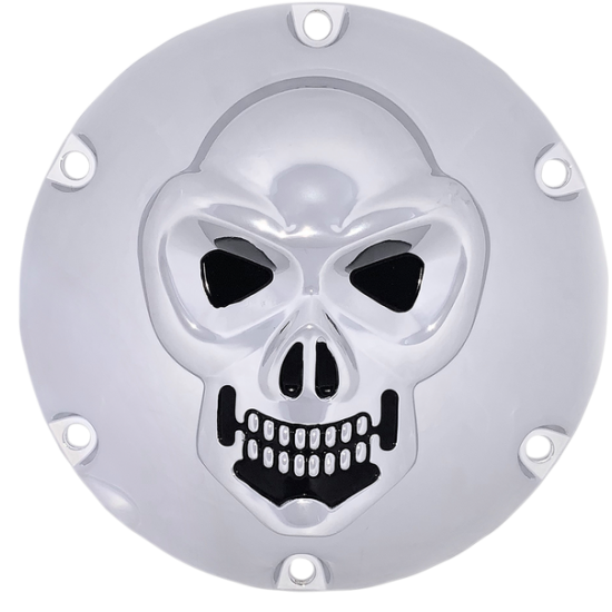 Chrome 3-D Skull Derby Cover CVR DRBY SKL CHR 04-22XL