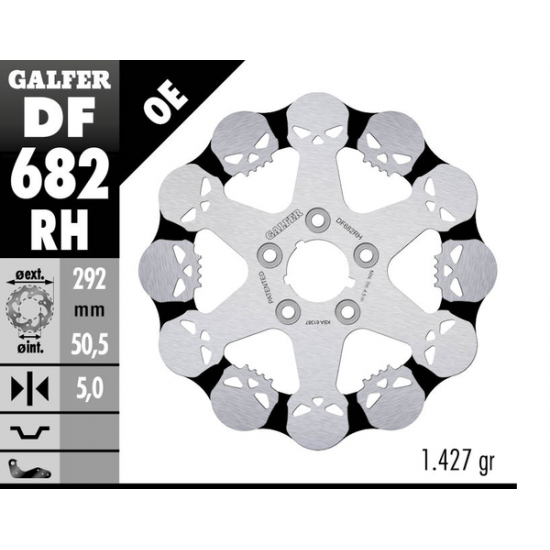 BREMSSCHEIBE FEST SKULL BRAKE DISC FIXED SKULL