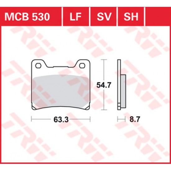 All Round Ceramic Brake Pads BRAKE PAD TRW MCB530