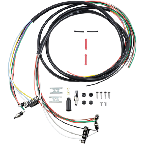 Kabelbaum für Lenker mit Schaltern und Montagematerial H-BAR WIRE HRNESS 73-81HD