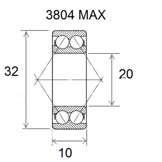 Max Bearing BEARING MAX 20X32X10MM