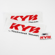 Front Fork Sticker Set KYB FORK STICKER SET RED