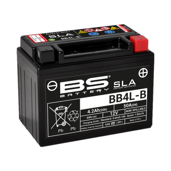 SLA werksseitig aktivierte wartungsfreie AGM-Batterien BATTERY BS BB4L-B SLA