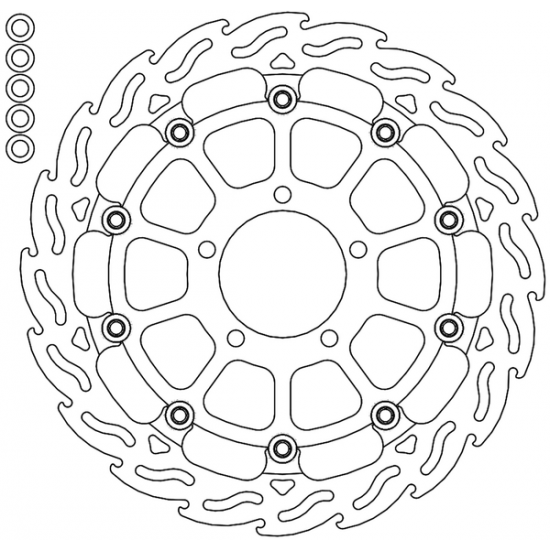 Halo Series Floating Racing Rotor BRAKE DISC FLAME FLOAT FT L