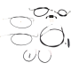 Complete Black Vinyl Braided Handlebar Cable/Brake Line Kit CABLE KT C BK 15-18 XLABS