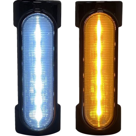 Dynamische gelbe/weiße Motorschutzbügel-LEDS LIGHT GUARD FLH BLK
