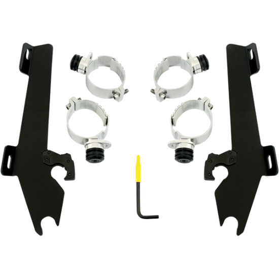 Kompletter Montagesatz mit Fats/Slim Windschild Trigger-Lock MNT KIT BW SUZ M50 BLK