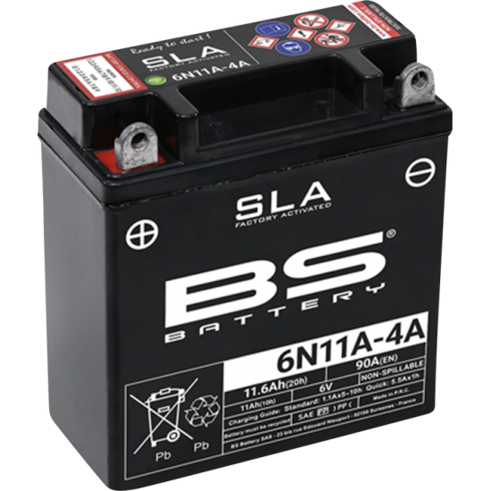 SLA werksseitig aktivierte wartungsfreie AGM-Batterien BATTERY BS 6N11A-4A