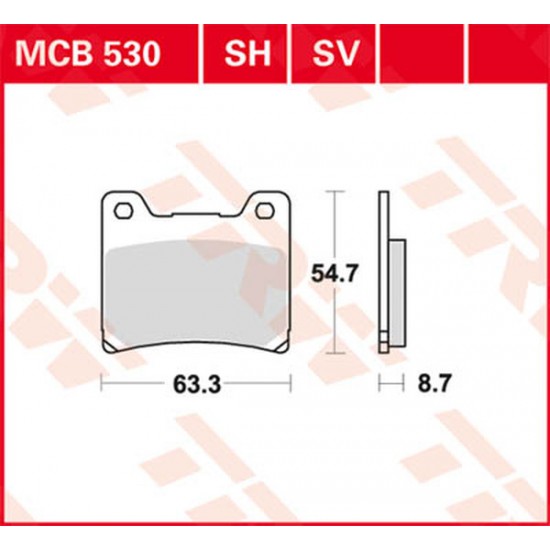 All Round Ceramic Brake Pads BRAKE PAD TRW MCB530