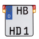 License Plate Holder 3-in-1 for EU Countries AIO L/P TS BL TL UN BK DE