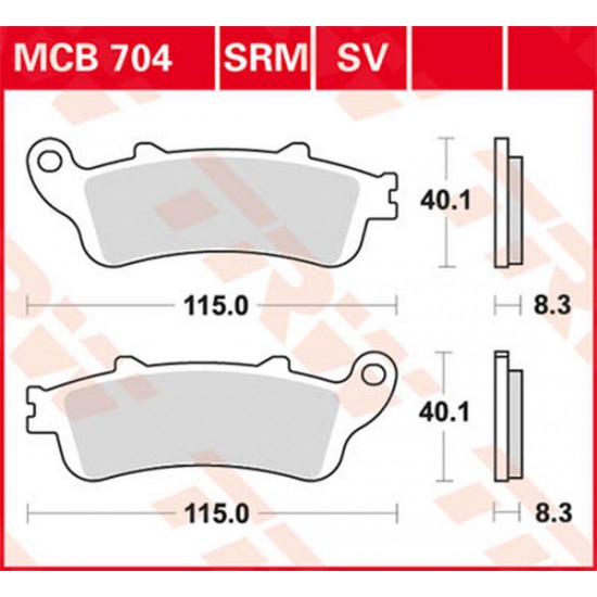 All Round Ceramic Brake Pads BRAKE PAD TRW MCB704