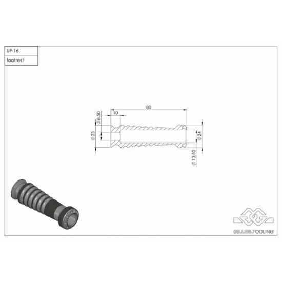 UF16 Sport Fußraste FOOTREST KIT SL UF16