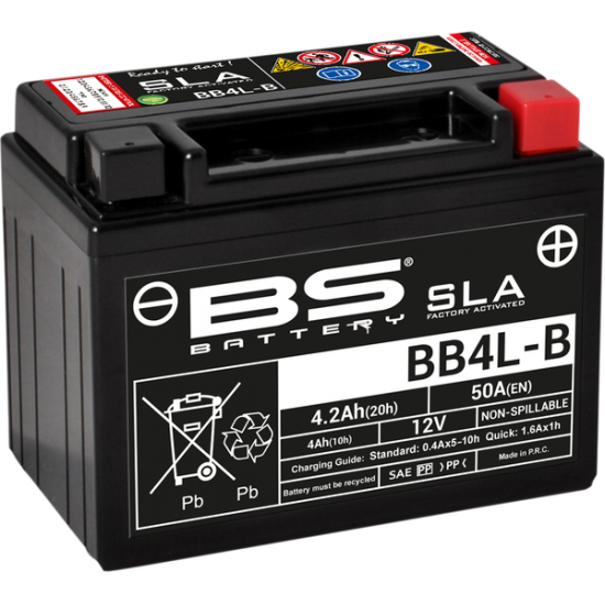 SLA werksseitig aktivierte wartungsfreie AGM-Batterien BATTERY BS BB4L-B SLA