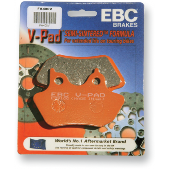 Semi-Sintered "V" Brake Pads BRAKE PAD VEE SEMISNTRD