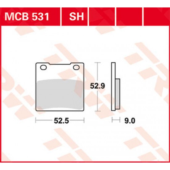 All Round Ceramic Brake Pads BRAKE PAD TRW MCB531