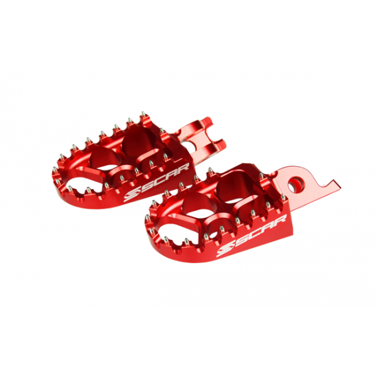 Evolution Racing Footpegs FOOTPEGS EVO SCAR RED