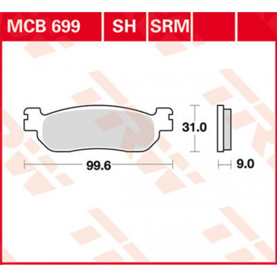 All Round Ceramic Brake Pads BRAKE PAD TRW MCB699