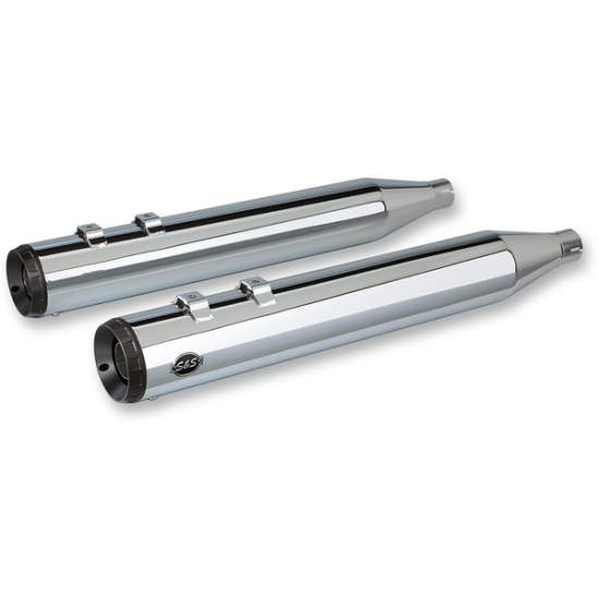 Grand National Slip-On Mufflers MUFFLERS GN CHR FLT 17-