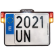 License Plate Holder 3-in-1 for EU Countries LIC.PLT.3IN1 W/TL BK SPAIN