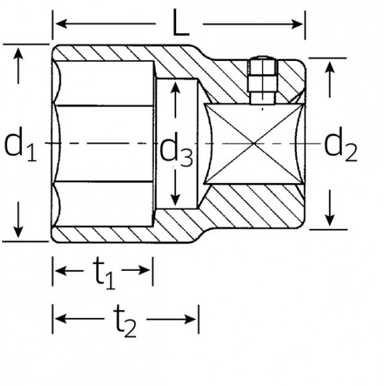 Stecknuss SOCKET 3/4" 55MM