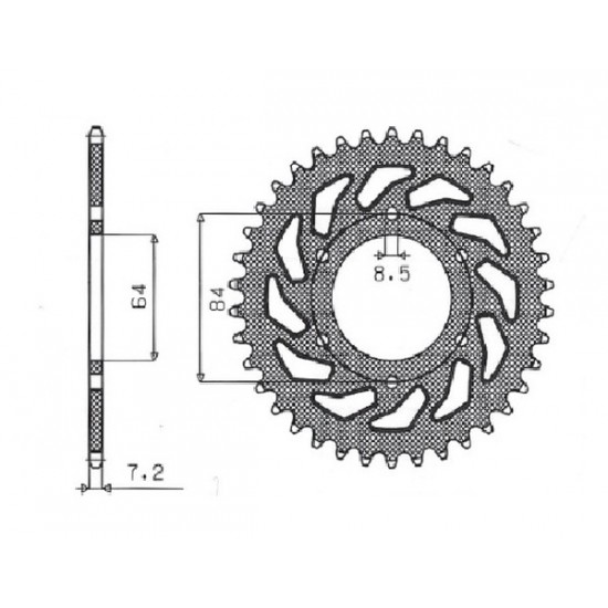 Steel Rear Sprocket REAR SPROCKET 428 53T STEEL Steel Rear Sprocket REAR SPROCKET 428 53T STEEL