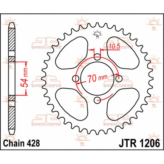 Kettenrad SPROCKET REAR 42T 428