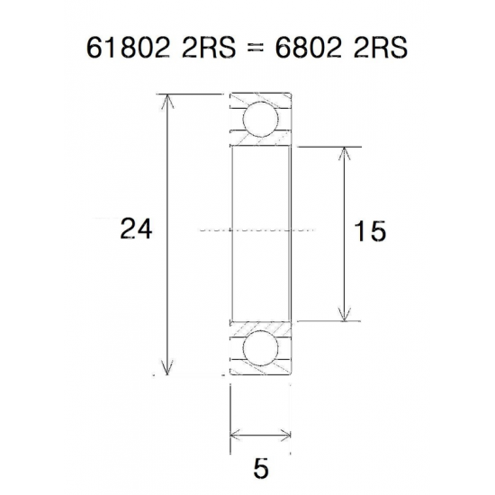 B3 Bearing BEARING B3 15X24X5MM