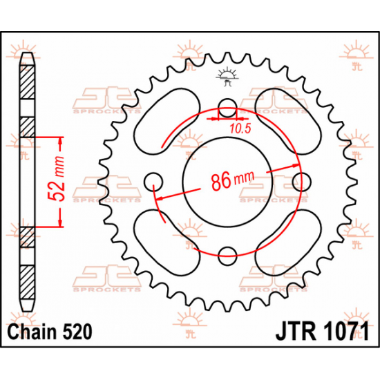 Kettenrad SPROCKET REAR 30T 520