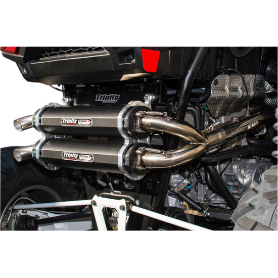 Stage 5 Dual Exhaust System EXHAUST DL RZR XP T BK