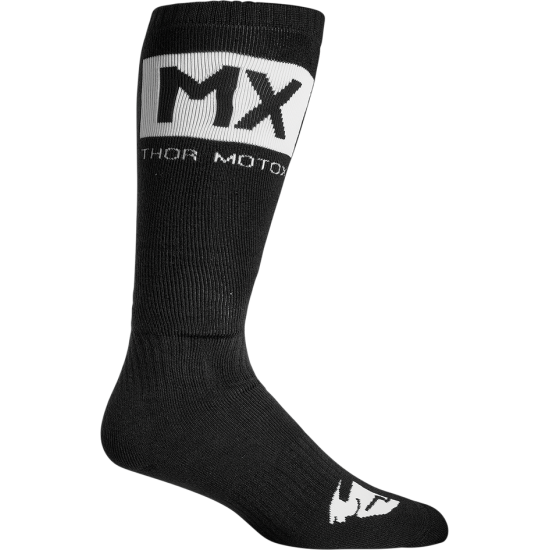 MX Solid Socks SOCK MX SOLID BK/WH 10-13