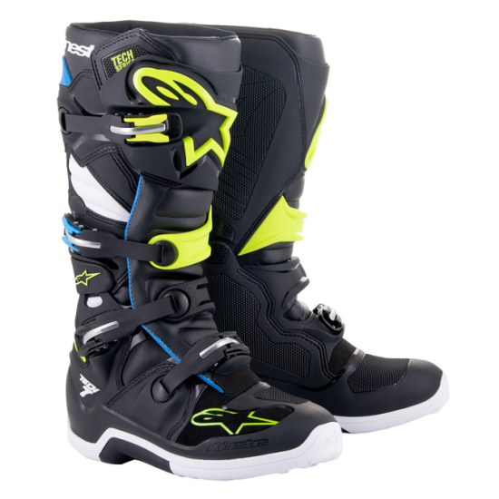 Tech 7 Boots BOOT TECH7 BLK/BL/YL FL 10