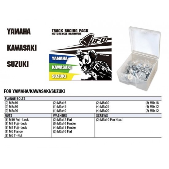 Rennstreckenpaket Montagematerialsatz - Kawasaki/Suzuki/Yamaha TRACK RCING PACK YAM/KAW