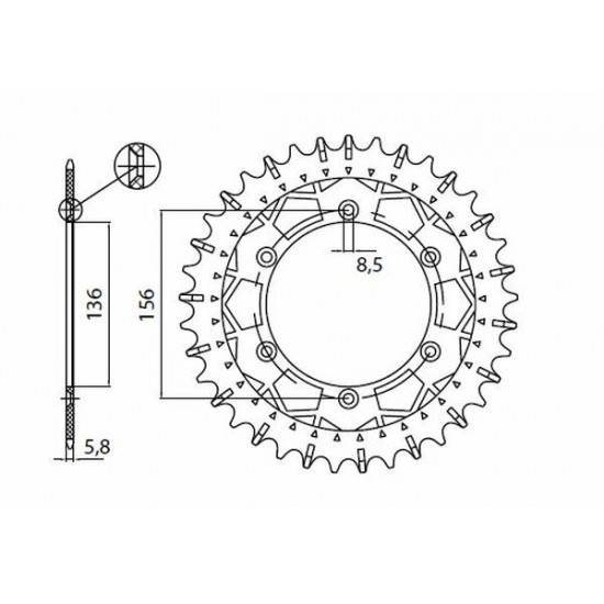 Works Z Steel Rear Sprocket REAR SPROCKET 520 51T WORK-Z