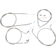 Edelstahl-Bowdenzug-/Leitungsset CBL LINE KT 16 XVS650CL