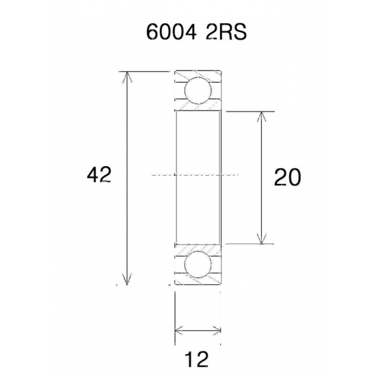 B5 Bearing BEARING B5 20X42X12MM