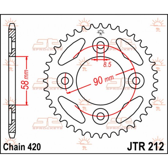 Kettenrad SPROCKET REAR 37T 420