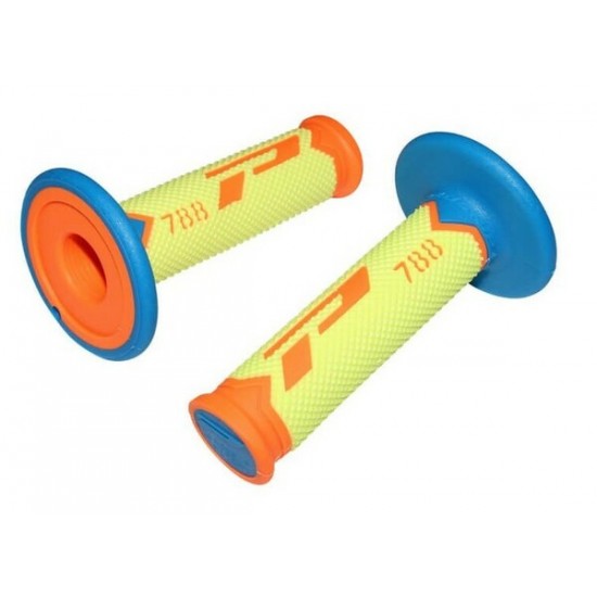 Dreischichtige Griffe GRIP788 FLO ORG/ FLO YE/LT BLU