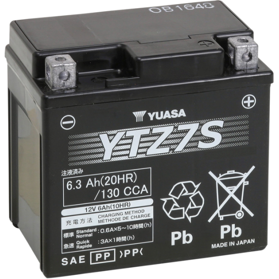 Wartungsfreie AGM-Hochleistungsbatterie BATTERY WET SEALED YTZ7S