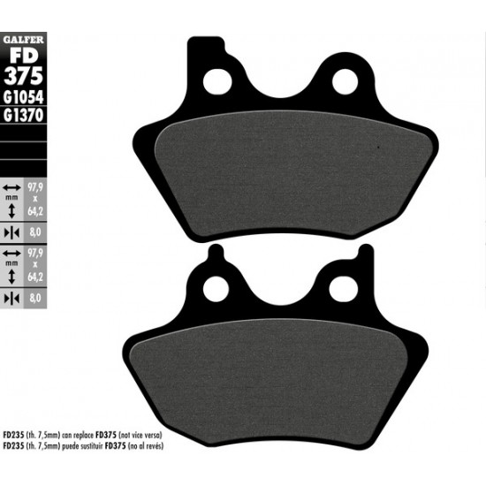 HH Gesinterte Bremsbeläge BRAKE PAD SEMI METAL