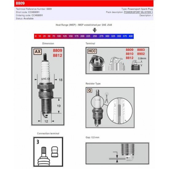 Zündkerze CHAMPION S-PLUG 8809