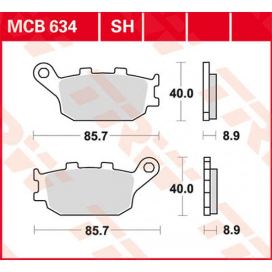 All Round Ceramic Brake Pads BRAKE PAD TRW MCB634