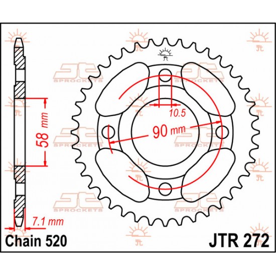 Kettenrad SPROCKET REAR 31T 520