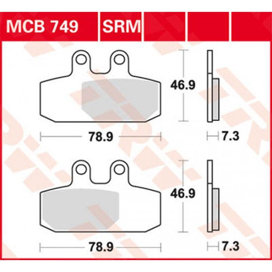 Sv Sintermetall-Bremsbeläge BRAKE PAD TRW MCB749