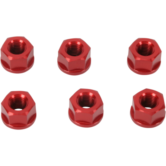 Sprocket Nuts SPRKT NUT ALUM 10MM RED