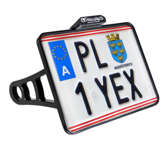 License Plate Side Mounts LIC.PLT. SM W/TL BK AUSTRIA