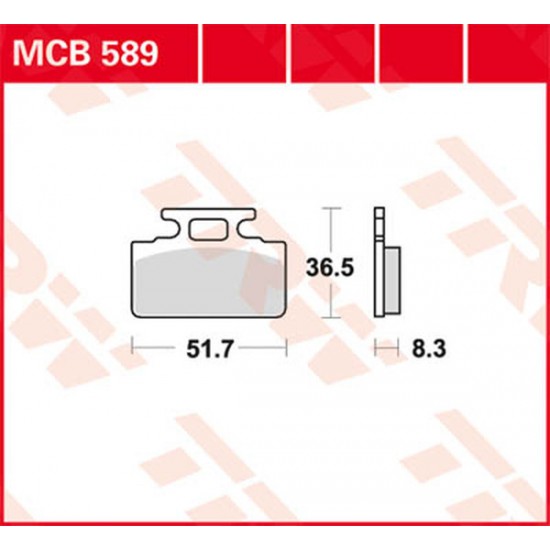 Sv Sintermetall-Bremsbeläge BRAKE PAD TRW MCB589