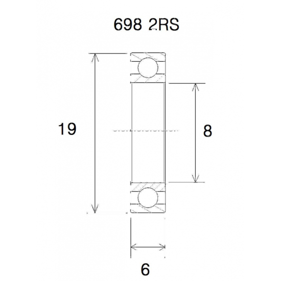 Max Lager BEARING MAX 8X19X6MM