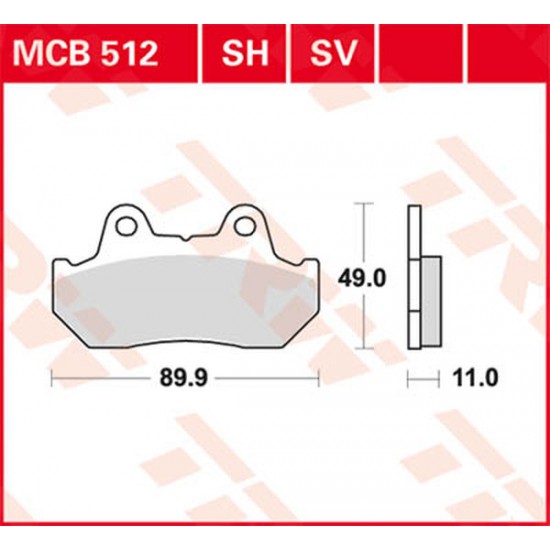 All Round Ceramic Brake Pads BRAKE PAD TRW MCB512